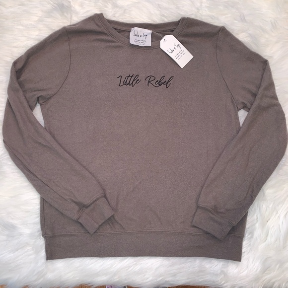 Sadie & Sage Sweaters - Sadie & Sage NWT Little Rebel Taupe Sweater M